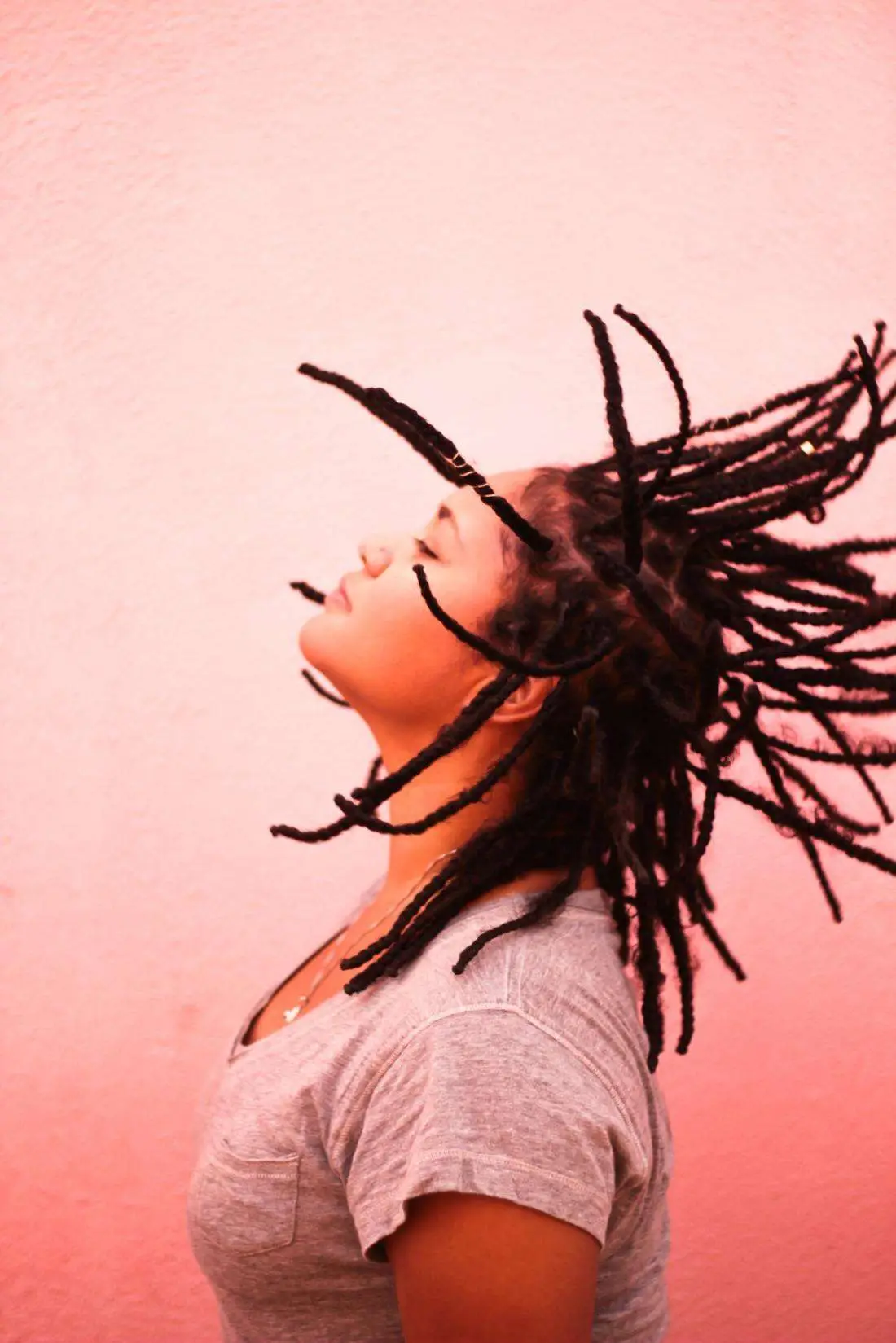 Cool looking woman in dreadlocks.
